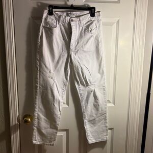 Joe's Jeans White Distressed Jeans